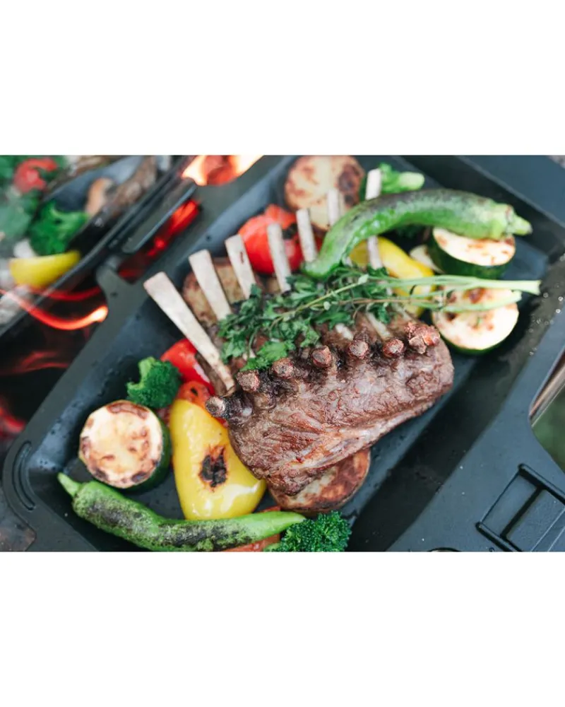 Snow Peak Cast Iron Sandwich Skillet^ Cast Iron