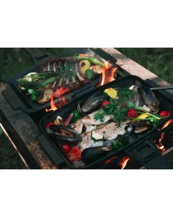 Snow Peak Cast Iron Sandwich Skillet^ Cast Iron