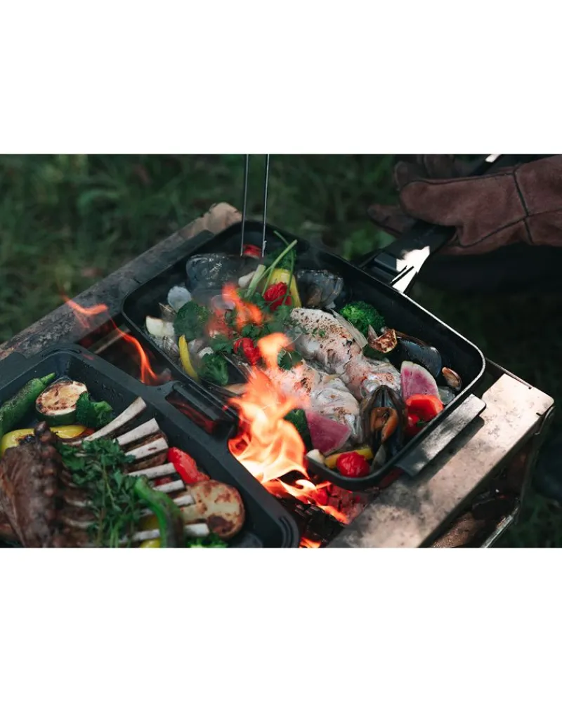 Snow Peak Cast Iron Sandwich Skillet^ Cast Iron