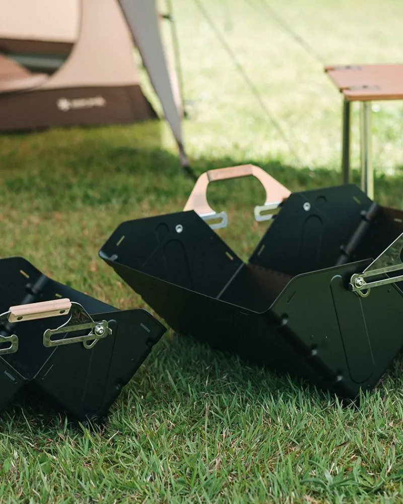 Snow Peak Festival: Stacking Shelf Container 50 In Black^ Takibi For Gathering