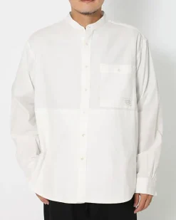 Snow Peak Organic Cotton Poplin Stand-Collar Shirt^ Tops