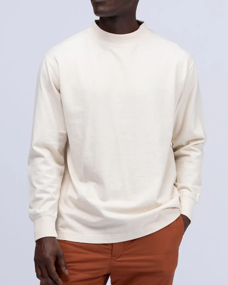 Snow Peak Recycled Cotton Mockneck Long Sleeve T-Shirt^ Tops